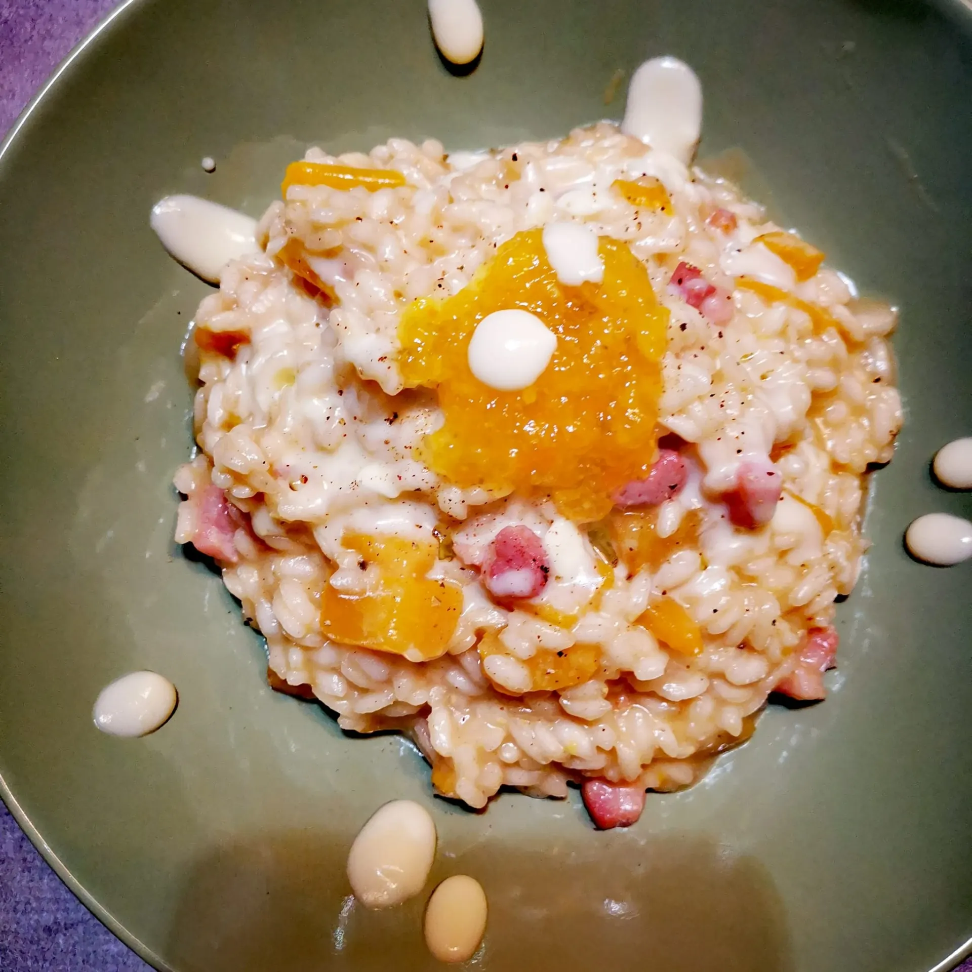 Risotto cachi e taleggio